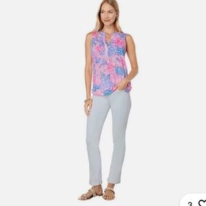 Lilly Pulitzer  ESSIE Pink Isle Snappy Turtle Sleveless top